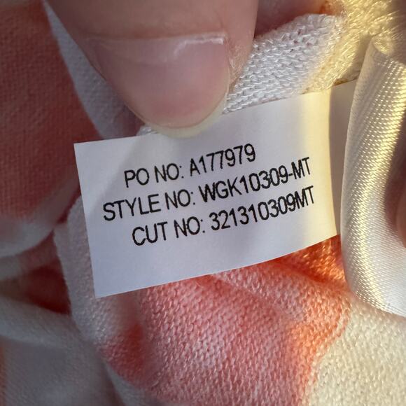 Market & Spruce Maternity Crewneck Coral White Striped Tee NWT Size Medium - Picture 7 of 9